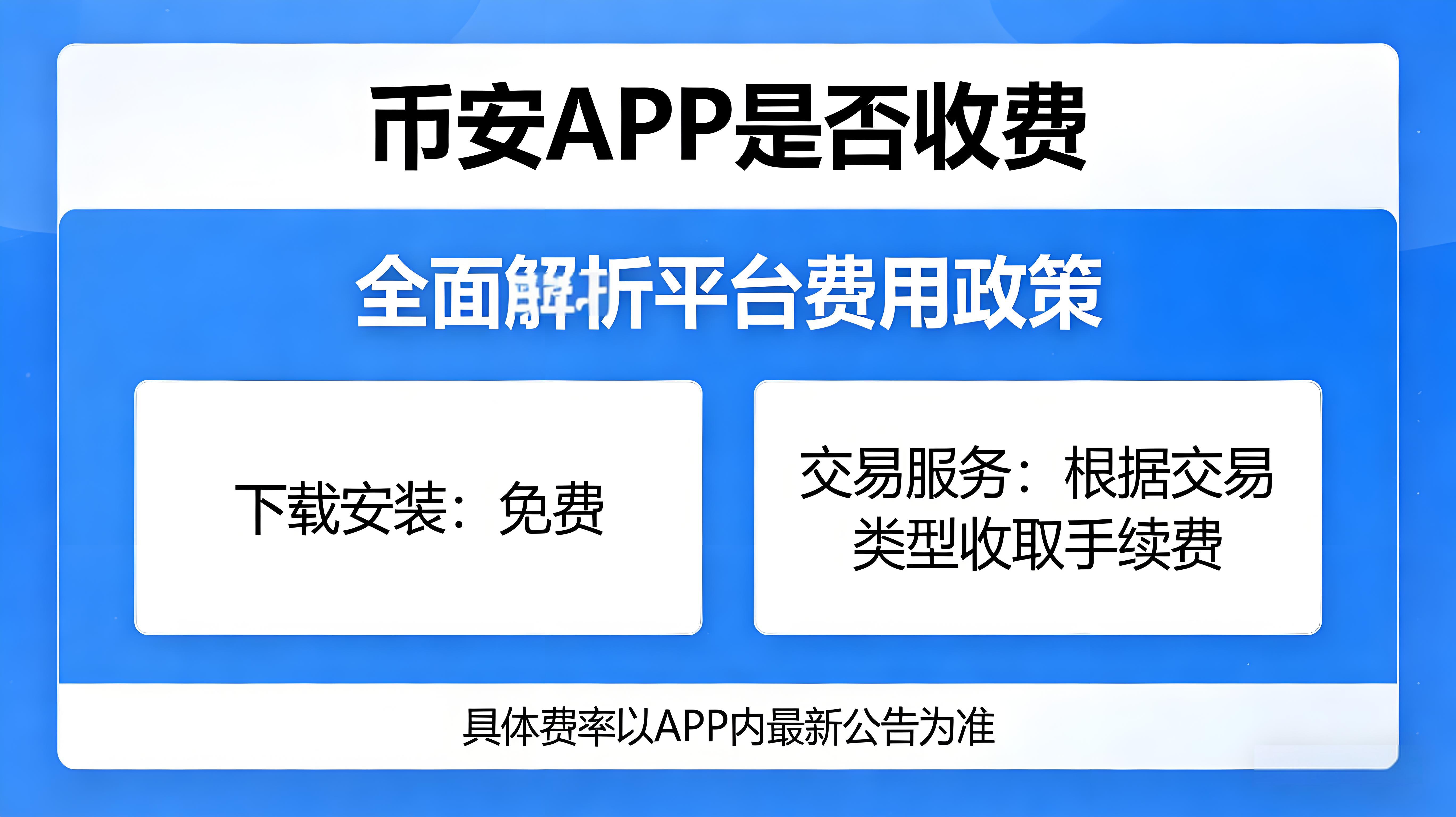 使用幣安APP到底收不收費？